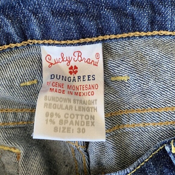 Lucky Brand Jeans Men's 30 Blue Denim Sundown Straight Medium Wash Pants - Picture 9 of 10